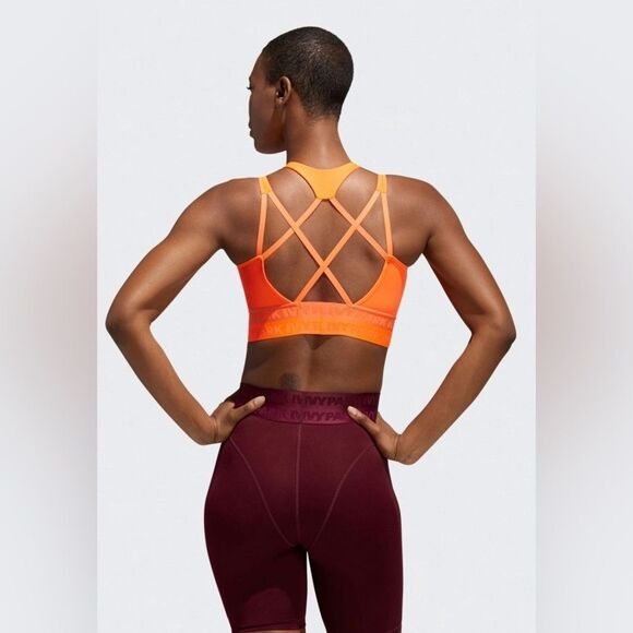 Adidas Ivy Park Mesh Paneled High Waisted Biker Shorts Maroon Size S - Picture 3 of 10